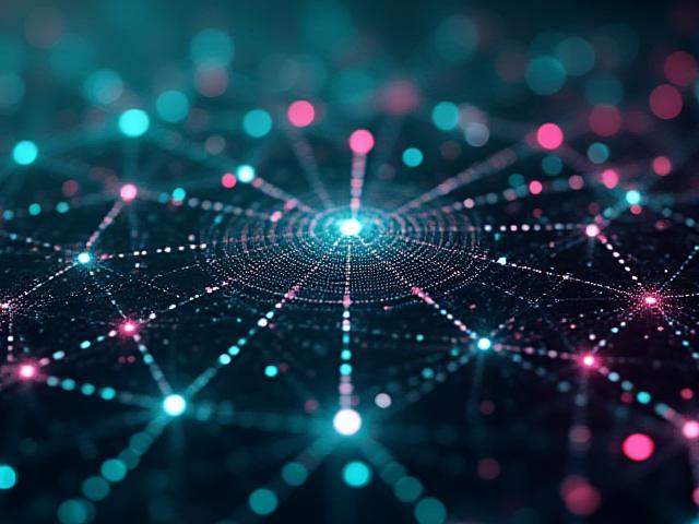 Network threat graph showing real-time cybersecurity attack patterns and AI-driven defense responses.