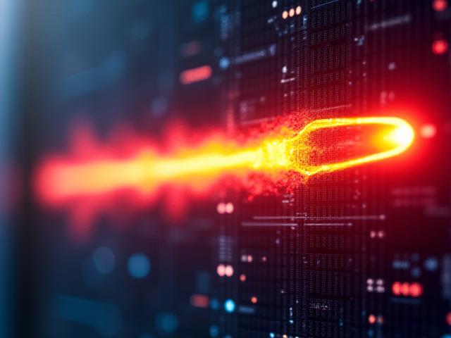 Thermal visualization of a hypersonic vehicle trajectory simulation being processed on a high-performance server monitor.